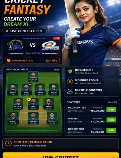 Ggpoker (gg poker) fantasy cricket & matchday visual 3